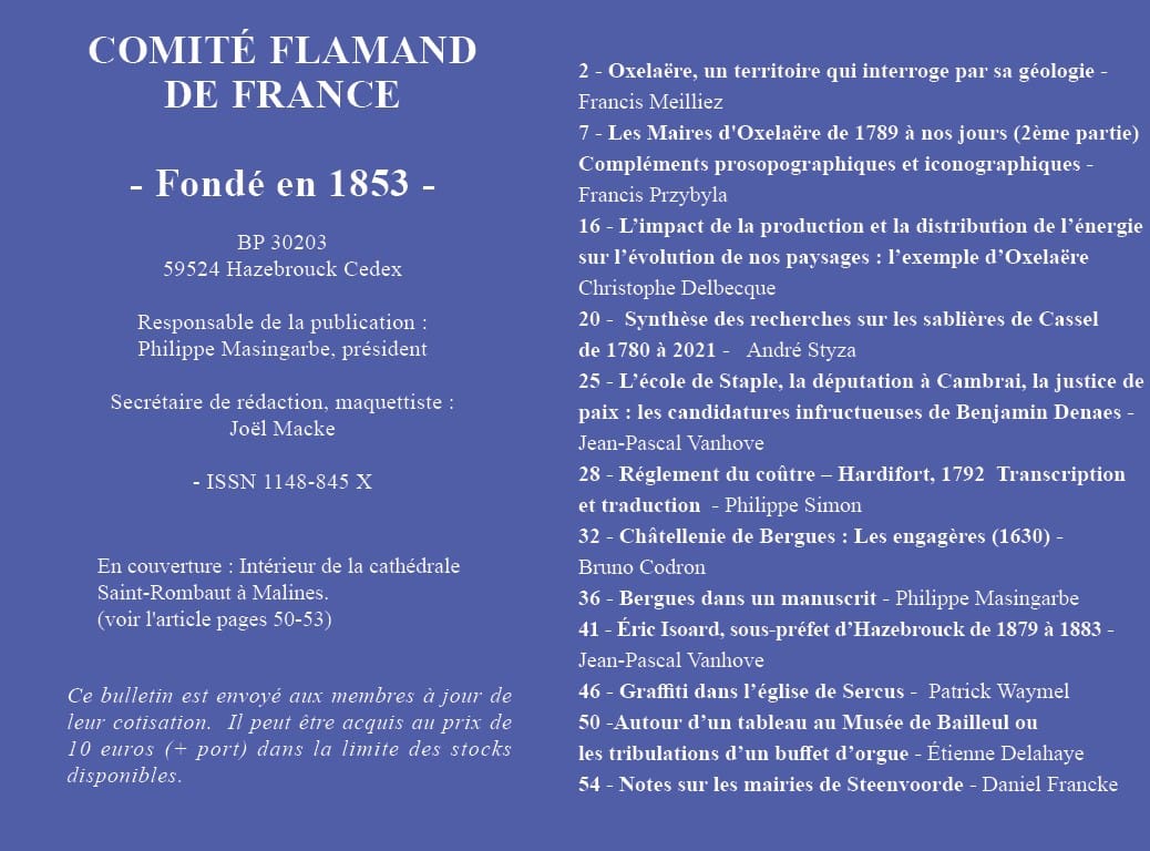 Bulletin 134 sommaire